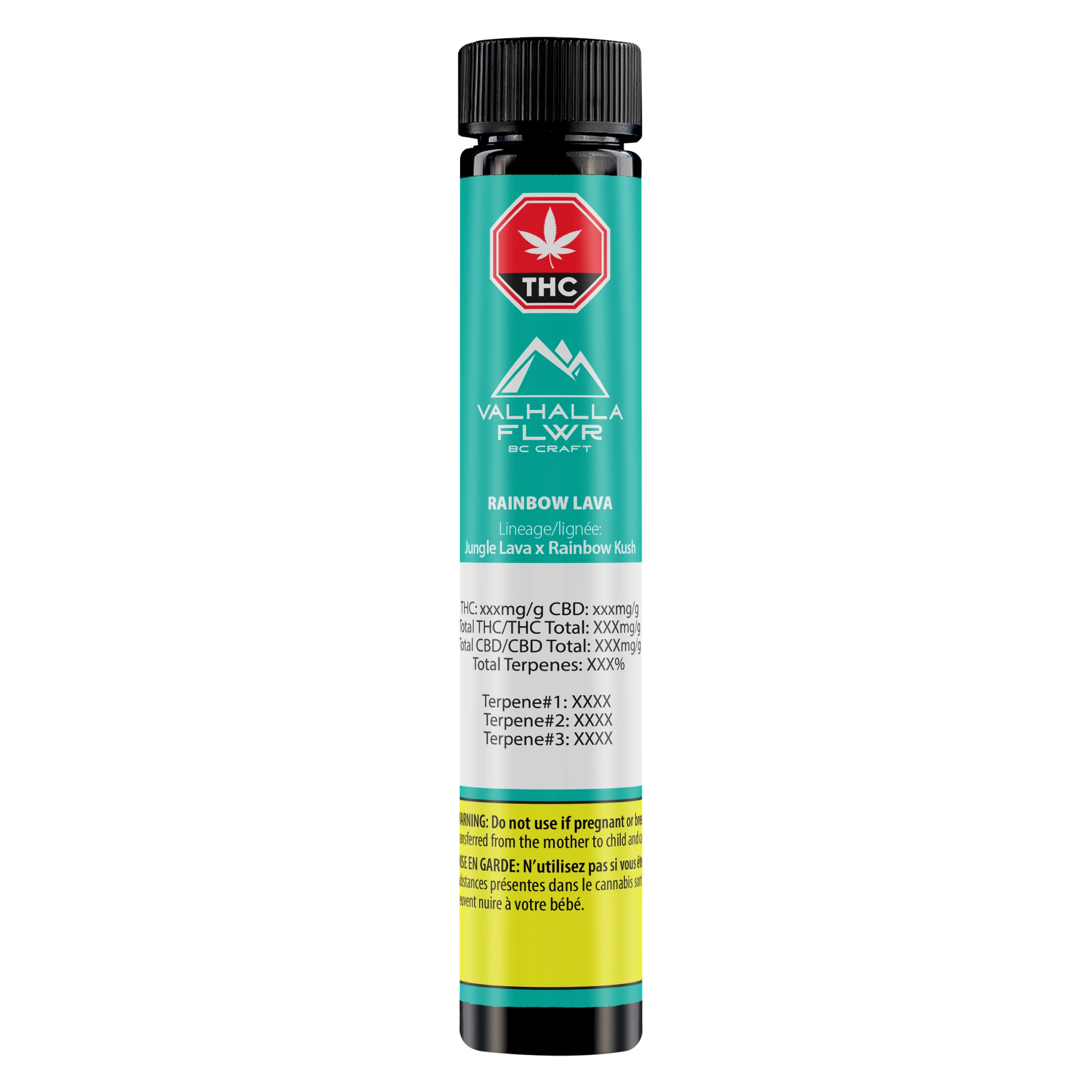VF 20250107 Rainbow Lava – preroll tube – GS1 – front CX1